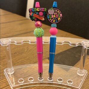Colorful Teacher Pens with Charms
